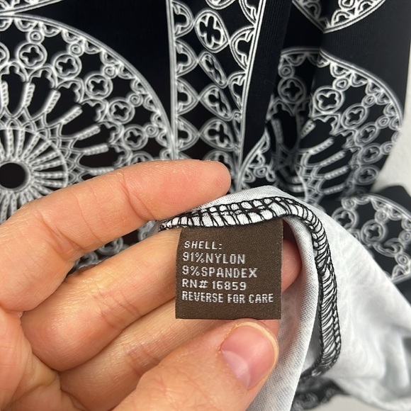 J. McLaughlin Black White Geo Print Faux Wrap Catalina Cloth Dress XS Career - Picture 10 of 11